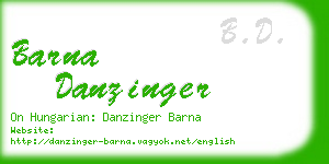 barna danzinger business card